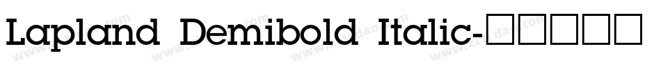 Lapland Demibold Italic字体转换